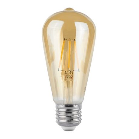 Лампа светодиодная Gauss Filament 6 Вт E27 филаментная луковица ST64 2400 К теплый свет 150-265 В прозрачная (10 шт.)