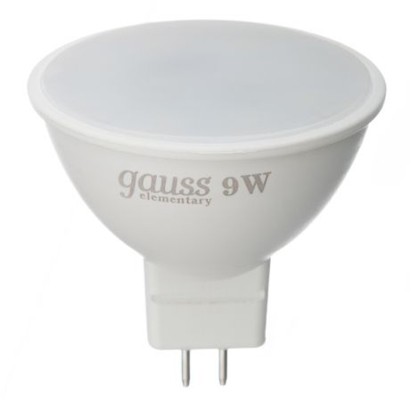 Лампа светодиодная Gauss 9 Вт GU5.3 рефлектор MR16 6500 К холодный свет 180-240 В