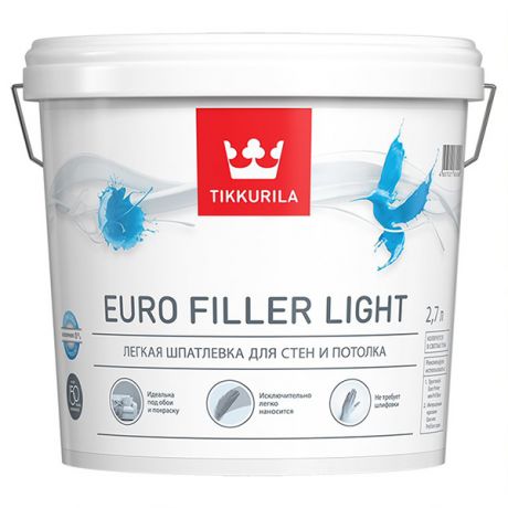 Шпатлевка легкая Tikkurila EURO FILLER LIGHT KTA 2,7 л