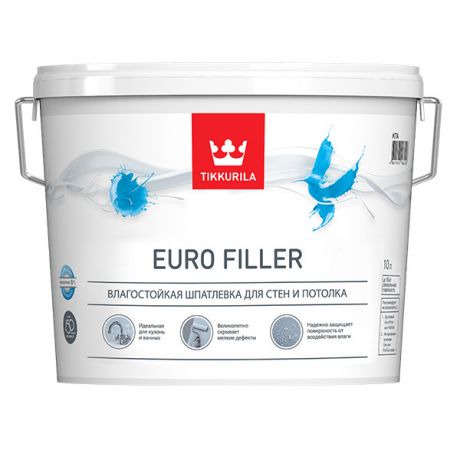 Шпатлевка влагостойкая Tikkurila EURO FILLER 10 л