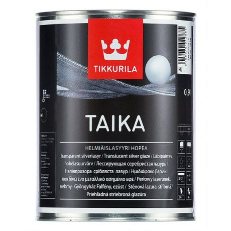 Лазурь одноцветная Tikkurila TAIKA HL серебристая полуглянцевая 0,9 л
