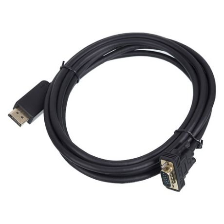 Кабель 1.1v, DisplayPort (m) - VGA (m), GOLD , 3м, черный