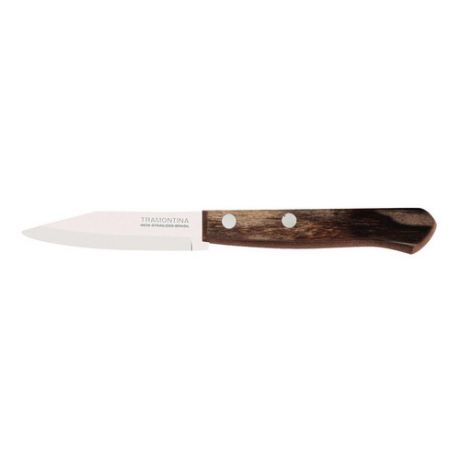 Нож кухонный Tramontina Polywood (21118/193) стальной для овощей лезв.76мм прямая заточка серебристы
