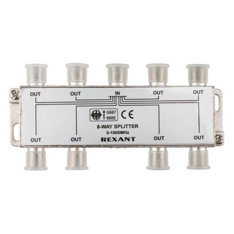 Сплиттер антенный REXANT 05-6005, F-TV(f) - серебристый