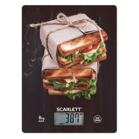 Весы кухонные SCARLETT SC-KS57P56, рисунок/сэндвичи