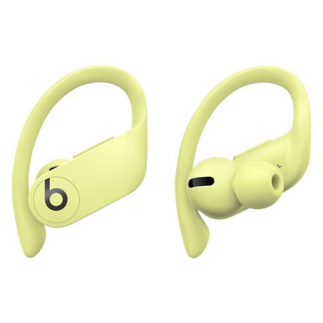 Наушники с микрофоном BEATS Powerbeats Pro, Bluetooth, вкладыши, желтый весенний [mxy92ee/a]