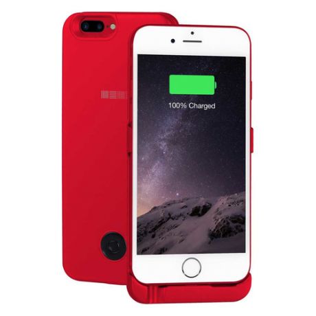 Внешний мод батарея Interstep для iPhone 6 Plus/6s Plus/7 Plus/8 Plus 5000mAh Lightning красный (533