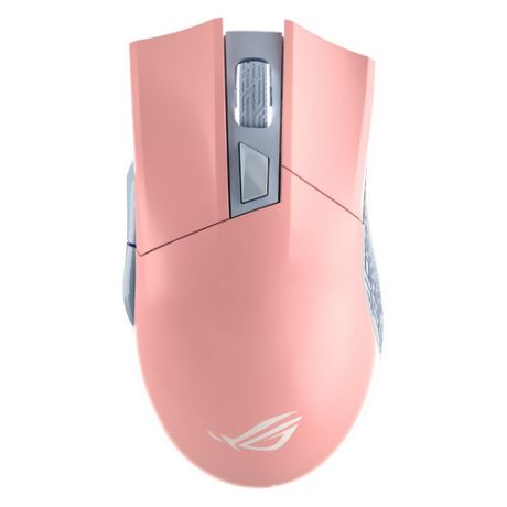 Мышь ASUS ROG Gladius II Origin, игровая, оптическая, беспроводная, USB, розовый [90mp00u3-b0ua01]