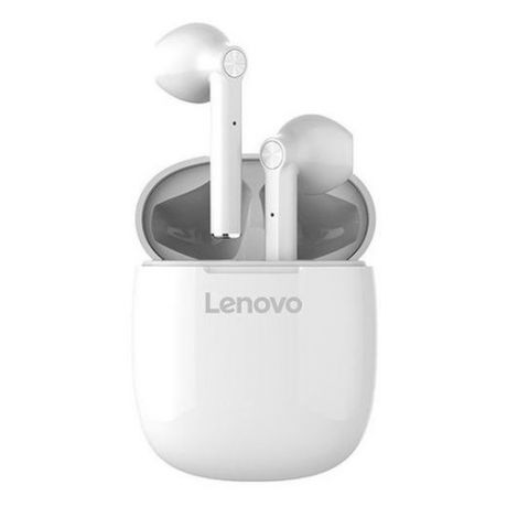 Наушники с микрофоном LENOVO HT30, Bluetooth, вкладыши, белый