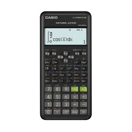 Калькулятор CASIO FX-570ESPLUS-2SETD, 10+2-разрядный, черный