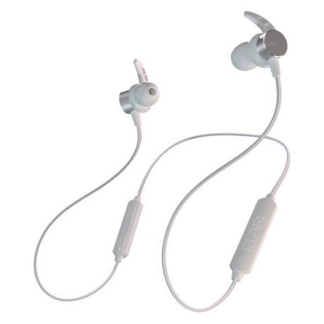 Наушники с микрофоном ELARI BeatCord, Bluetooth, вкладыши, белый/серебристый [ebc-001]