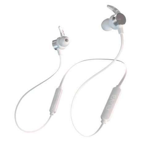 Наушники с микрофоном ELARI BeatBand, Bluetooth, вкладыши, белый/серебристый [ebb-001]