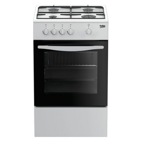 Газовая плита BEKO FFSG42012W, газовая духовка, белый