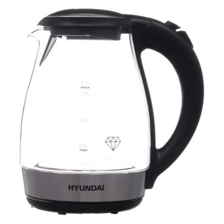 Чайник электрический HYUNDAI HYK-G2030, 2200Вт, черный