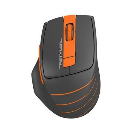 Мышь A4 Fstyler FG30S, оптическая, беспроводная, USB, серый и оранжевый