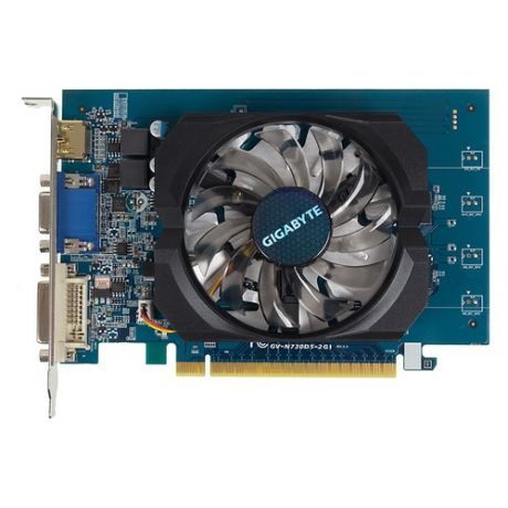 Видеокарта GIGABYTE nVidia GeForce GT 730 , GV-N730D5-2GI, 2ГБ, GDDR5, Ret