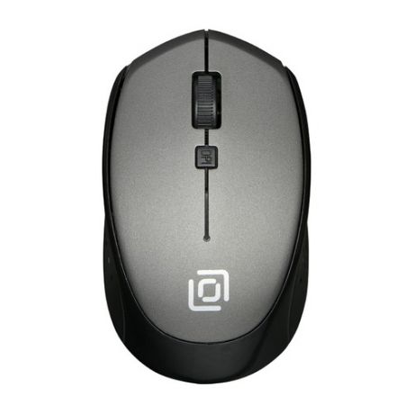Мышь OKLICK 488MW, оптическая, беспроводная, USB, серый и черный [sr-1807 grey]
