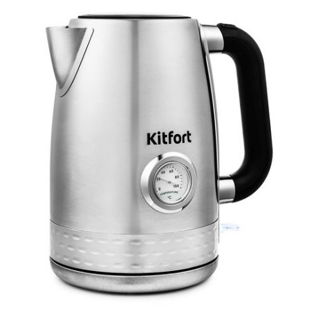 Чайник электрический KITFORT KT-684, 2200Вт, серебристый