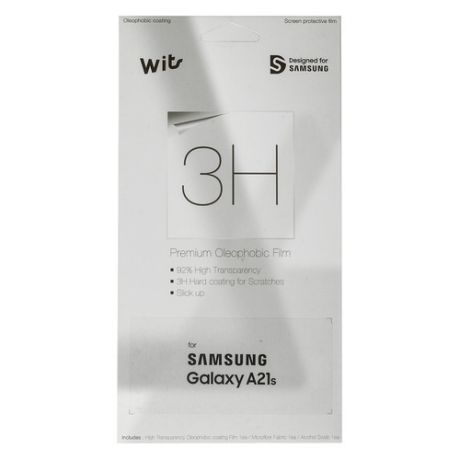 Защитная пленка для экрана SAMSUNG Wits для Samsung Galaxy A21s, прозрачная, 1 шт [gp-tfa217wsatr]