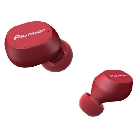 Наушники с микрофоном PIONEER SE-C5TW-R, Bluetooth, вкладыши, красный