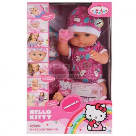 Игрушка детская Пупс Карапуз Hello Kitty Y210315-HELLO KITTY 197-418, 40 см