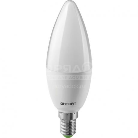Лампа светодиодная Онлайт OLL-C37-10-230-2.7K-E14, 10 Вт, E14, теплый белый свет