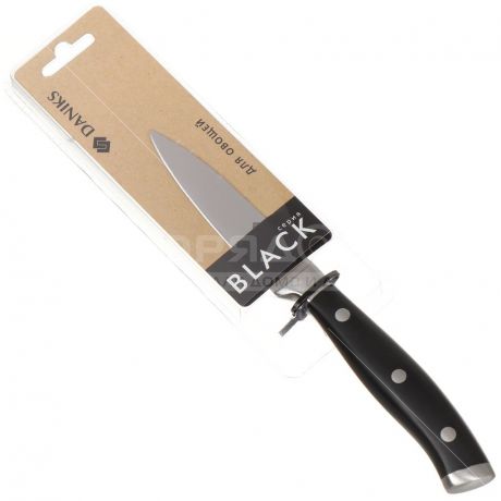 Нож кухонный стальной Daniks Black 161520-5 для овощей, 9 см