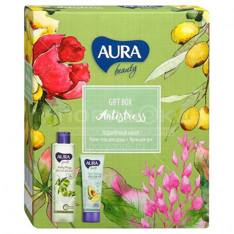 Подарочный набор Aura Beauty Antistress (гель для душа 250 мл + крем для рук 75 мл)