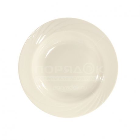 Тарелка суповая фарфоровая, 200 мм, Голубка Белая 0С0584 Добрушский фарфоровый завод