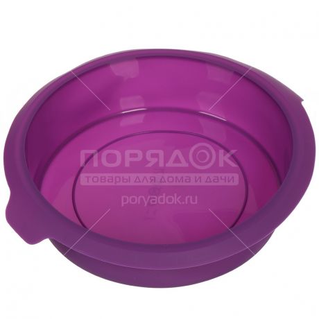 Форма для выпечки силиконовая Y3-1326 I.K круглая, 25.5х6.5см, фиолетовая