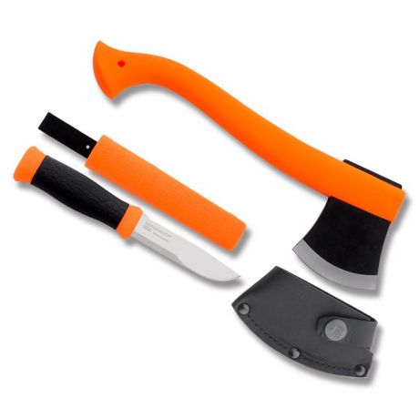 Набор Morakniv Outdoor Kit Orange, нож Morakniv 2000 нержавеющая сталь, цвет оранжевый + топор