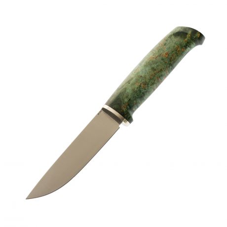 Нож Лиман, сталь М390, зеленая карельская береза
