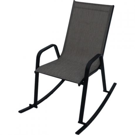 Кресло-качалка Мебиус Сан-Ремо каркас черный/ткань темно-серая D466-MT003