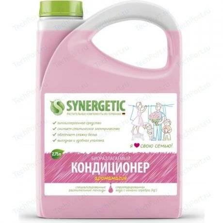 Кондиционер Synergetic для белья АРОМАГИЯ, канистра ПЭ, 2.75л