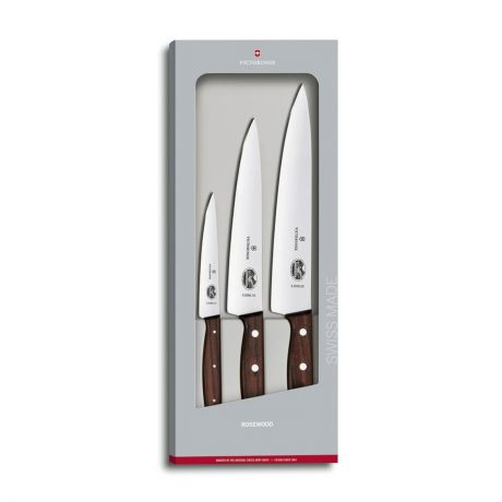Кухонный набор из 3 ножей Victorinox, сталь X50CrMoV15, рукоять палисандр