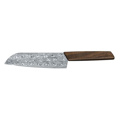 Кухонный нож Victorinox SANTOKU Limited, сталь дамаск, 17 см, рукоять орех, подарочная упаковка