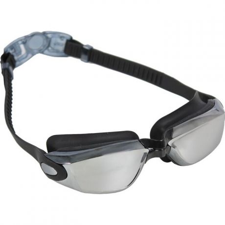 Очки для плавания Bradex SF 0390 серия "Комфорт+", черные, цвет линзы - зеркальный