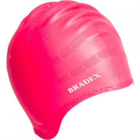 Шапочка для плавания Bradex SF 0302 силиконовая с выемками для ушей (розовый)