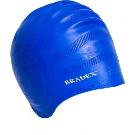 Шапочка для плавания Bradex SF 0301 силиконовая с выемками для ушей (синий)