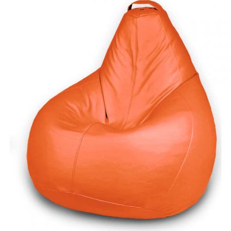 Кресло бескаркасное Mypuff Груша Отто манго размер стандарт экокожа b_058