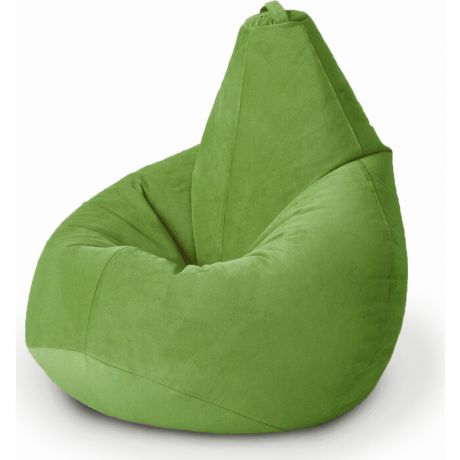Кресло бескаркасное Mypuff Груша матово-зеленый размер стандарт мебельный велюр b_536