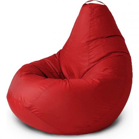 Кресло бескаркасное Mypuff Груша красный размер комфорт оксфорд bbb_025