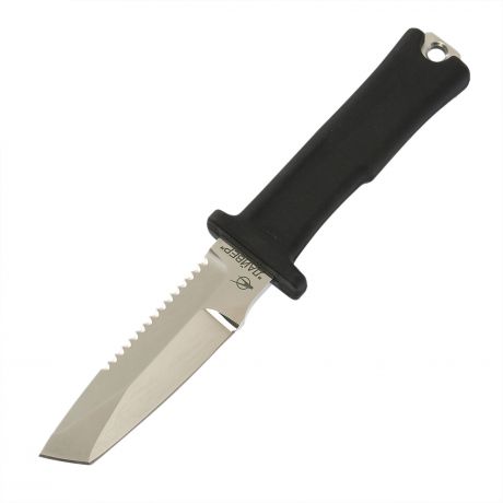 Нож водолазный Дайвер, сталь 95х18, рукоять термоэластопласт, пластиковые ножны