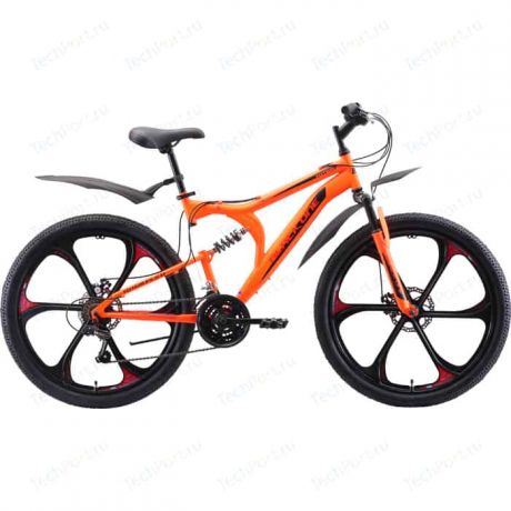 Велосипед Black One Totem FS 26 D FW (2019) неоновый оранжевый/красный/чёрный 18"