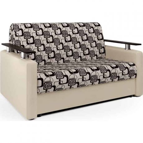 Шарм-Дизайн Диван-кровать Шарм 120 экокожа беж и ромб