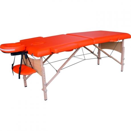 Массажный стол DFC Relax, дерев. ножки, цвет оранжевый (Orange)