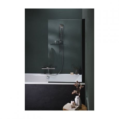 Шторка для ванной Jacob Delafon 140х80 поворотная, черный профиль/прозрачные стекла (E6D042-BLV)