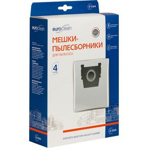 Фильтр для пылесоса Euroclean совместимы с ZELMER тип оригинального мешка: 2700, 2010, 2000, 2000, 1100, 919, 828, 818, 450, 400, 4 шт (E-53/4)