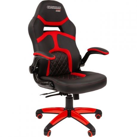 Офисное кресло Chairman Game 18 экопремиум черный/красный
