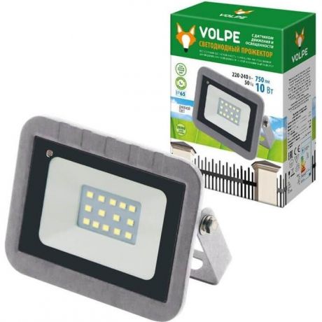Прожектор Volpe светодиодный (UL-00003347) 10W 6500К ULF-Q592 10W/DW Sensor IP65 220-240B Silver